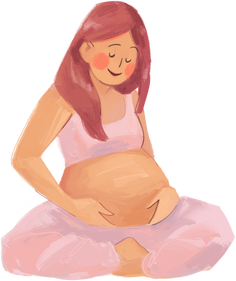 Painted Meditating Pregnant Female